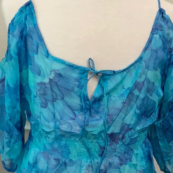 Lisa Blue WINGED ONES Gypsy Dress - Celestial Blue - Picture 2 of 15